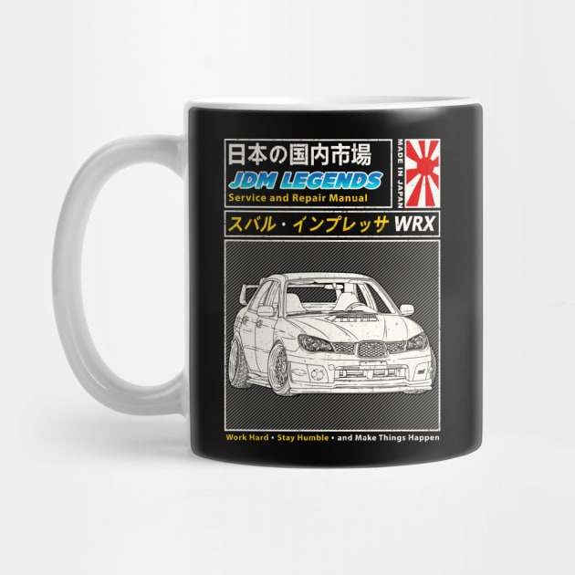 Subie Impreza WRX STi Hawk Eye Manual Book Cover by Guyvit